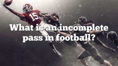 What is an incomplete pass in football?