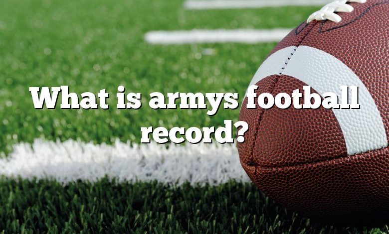 What is armys football record?