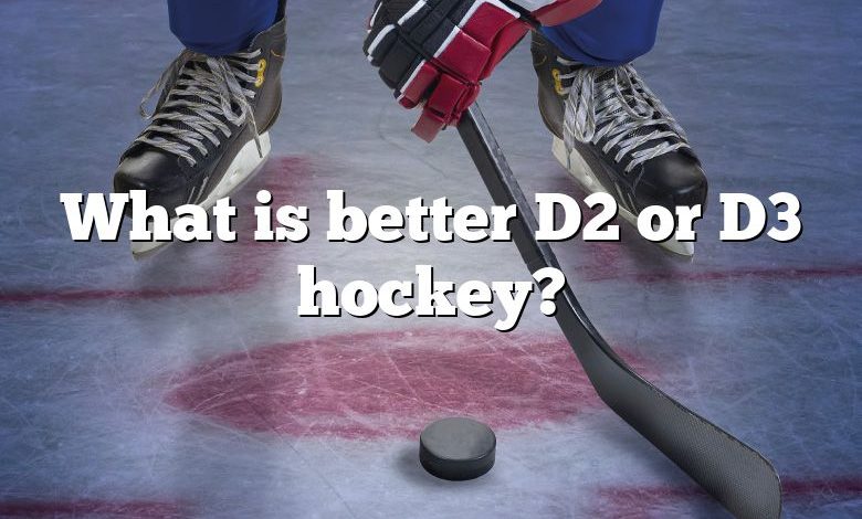 What is better D2 or D3 hockey?