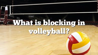 What is blocking in volleyball?