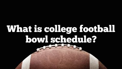 What is college football bowl schedule?