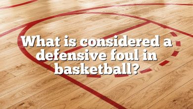 What is considered a defensive foul in basketball?