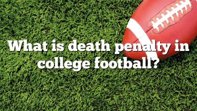 What is death penalty in college football?