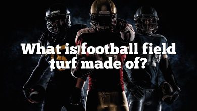 What is football field turf made of?