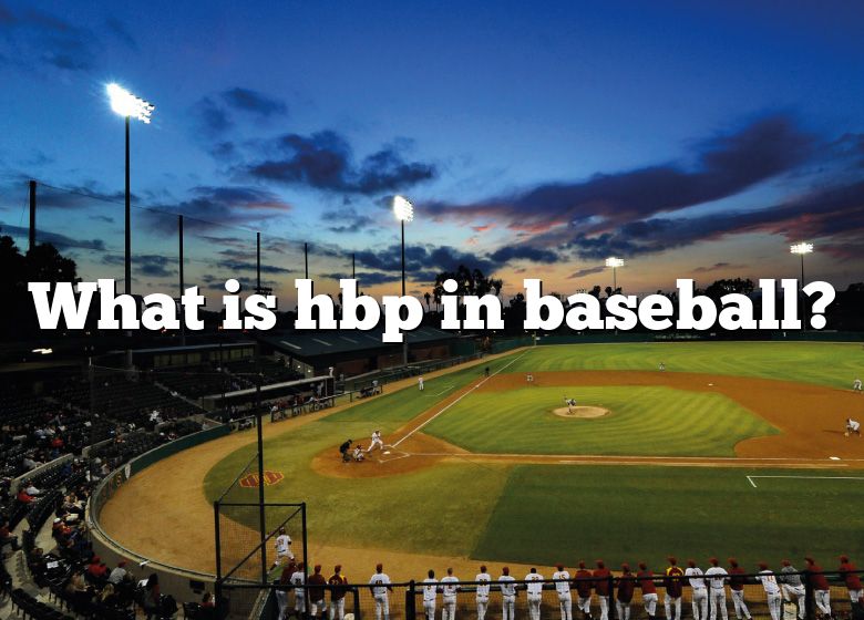 What Does Hbp Mean In Baseball