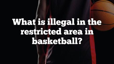 What is illegal in the restricted area in basketball?