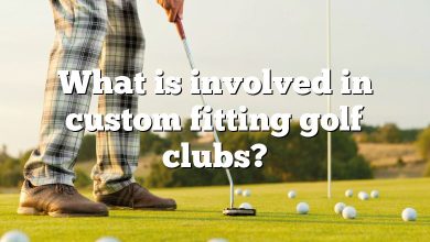 What is involved in custom fitting golf clubs?