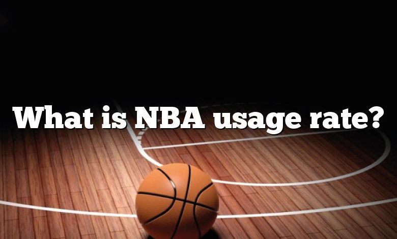 What is NBA usage rate?