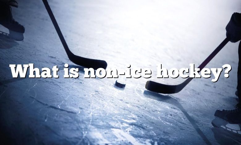 What is non-ice hockey?