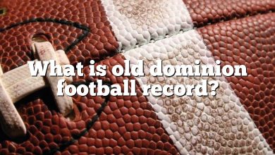 What is old dominion football record?