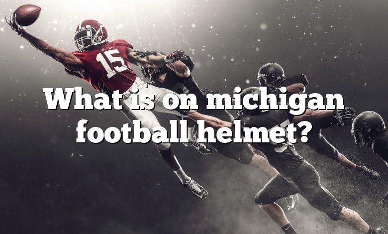 What is on michigan football helmet?