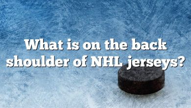 What is on the back shoulder of NHL jerseys?