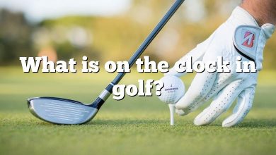 What is on the clock in golf?