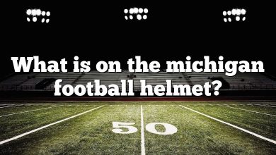 What is on the michigan football helmet?