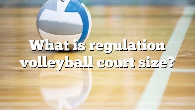 What is regulation volleyball court size?