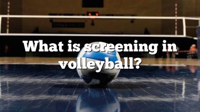 What is screening in volleyball?