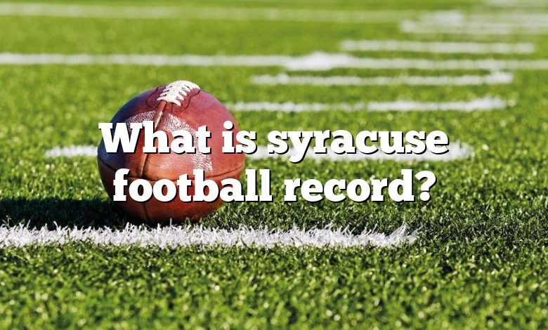 What is syracuse football record?