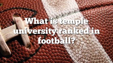 What is temple university ranked in football?