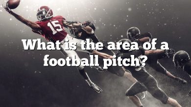 What is the area of a football pitch?