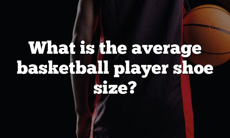 What is the average basketball player shoe size?