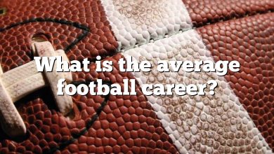 What is the average football career?