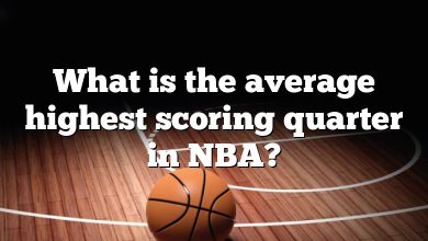 What is the average highest scoring quarter in NBA?