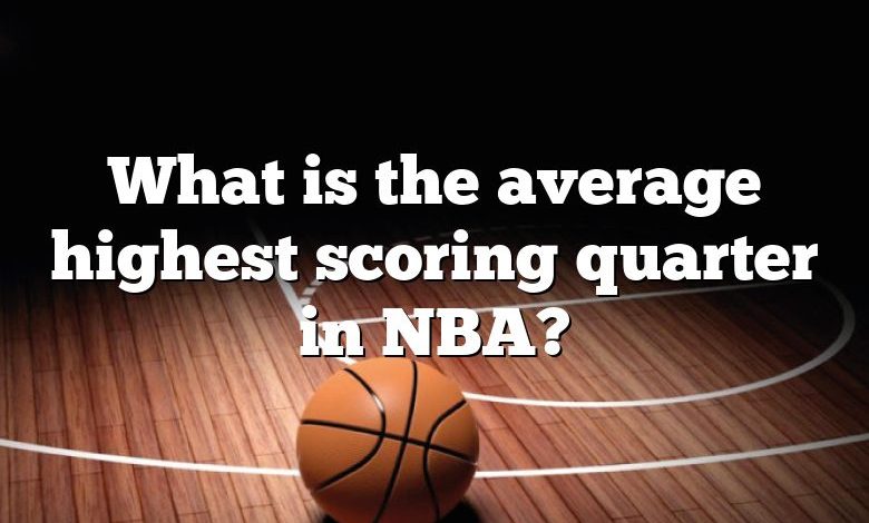 What is the average highest scoring quarter in NBA?