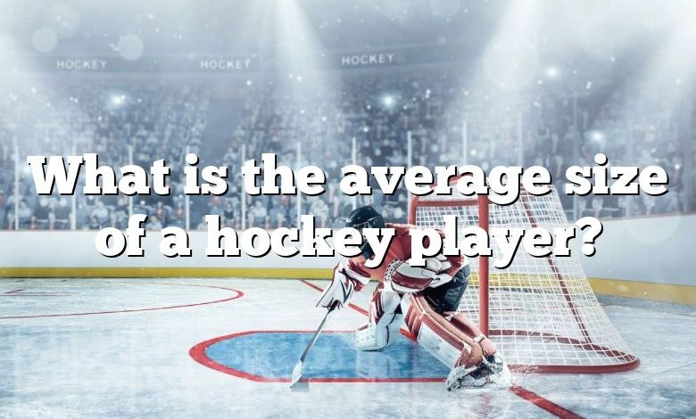 What is the average size of a hockey player?