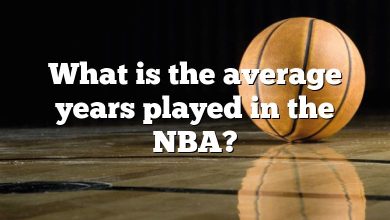 What is the average years played in the NBA?