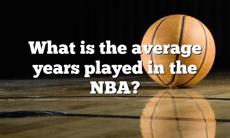 What is the average years played in the NBA?