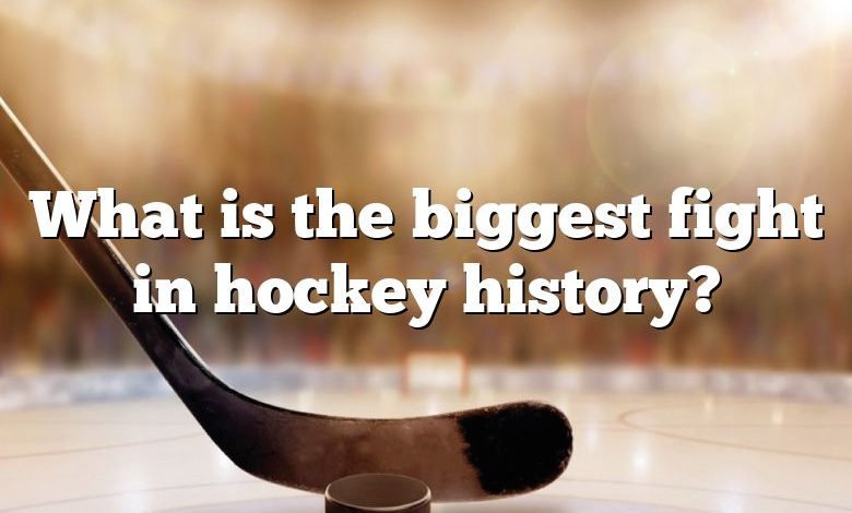 What is the biggest fight in hockey history?