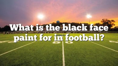 What is the black face paint for in football?