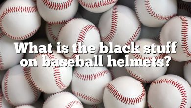 What is the black stuff on baseball helmets?