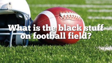 What is the black stuff on football field?