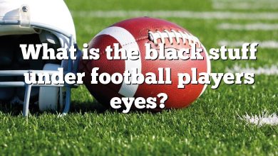 What is the black stuff under football players eyes?