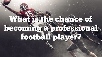 What is the chance of becoming a professional football player?