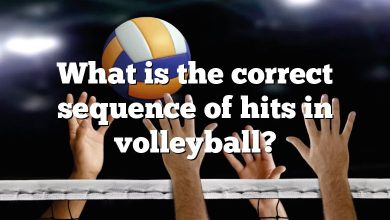 What is the correct sequence of hits in volleyball?