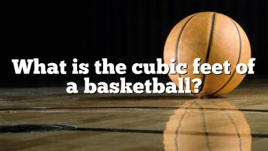 What is the cubic feet of a basketball?
