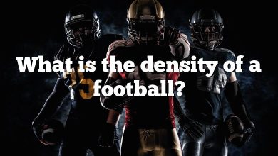 What is the density of a football?