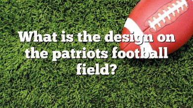 What is the design on the patriots football field?