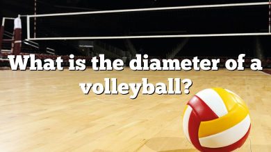 What is the diameter of a volleyball?