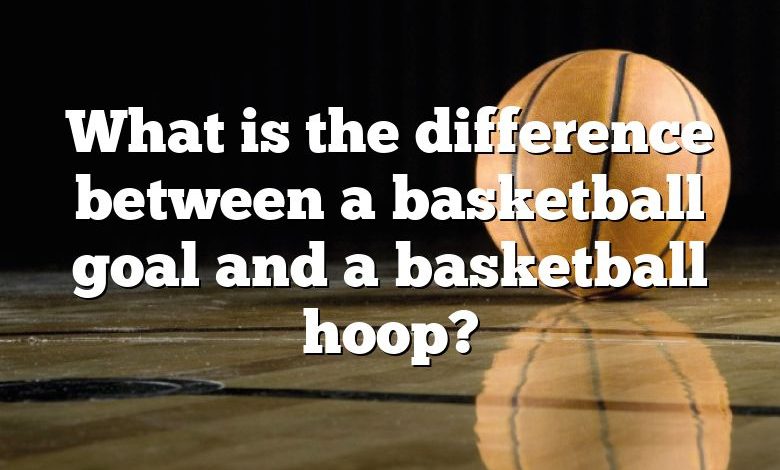 What is the difference between a basketball goal and a basketball hoop?