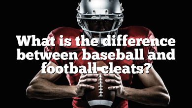 What is the difference between baseball and football cleats?