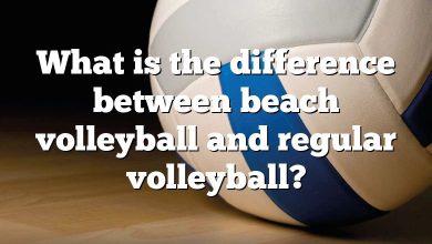 What is the difference between beach volleyball and regular volleyball?