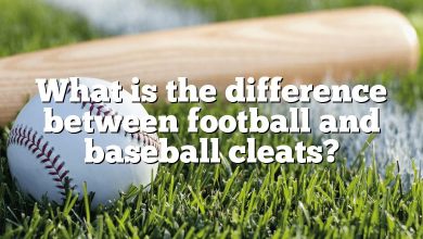 What is the difference between football and baseball cleats?