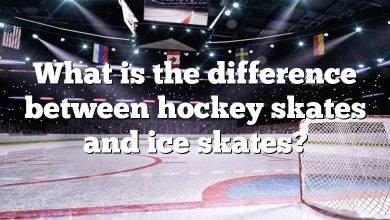 What is the difference between hockey skates and ice skates?