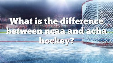 What is the difference between ncaa and acha hockey?