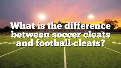 What is the difference between soccer cleats and football cleats?