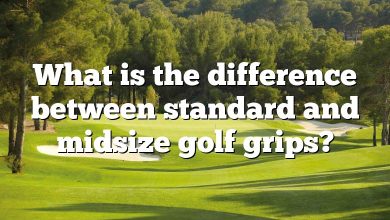 What is the difference between standard and midsize golf grips?