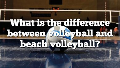 What is the difference between volleyball and beach volleyball?